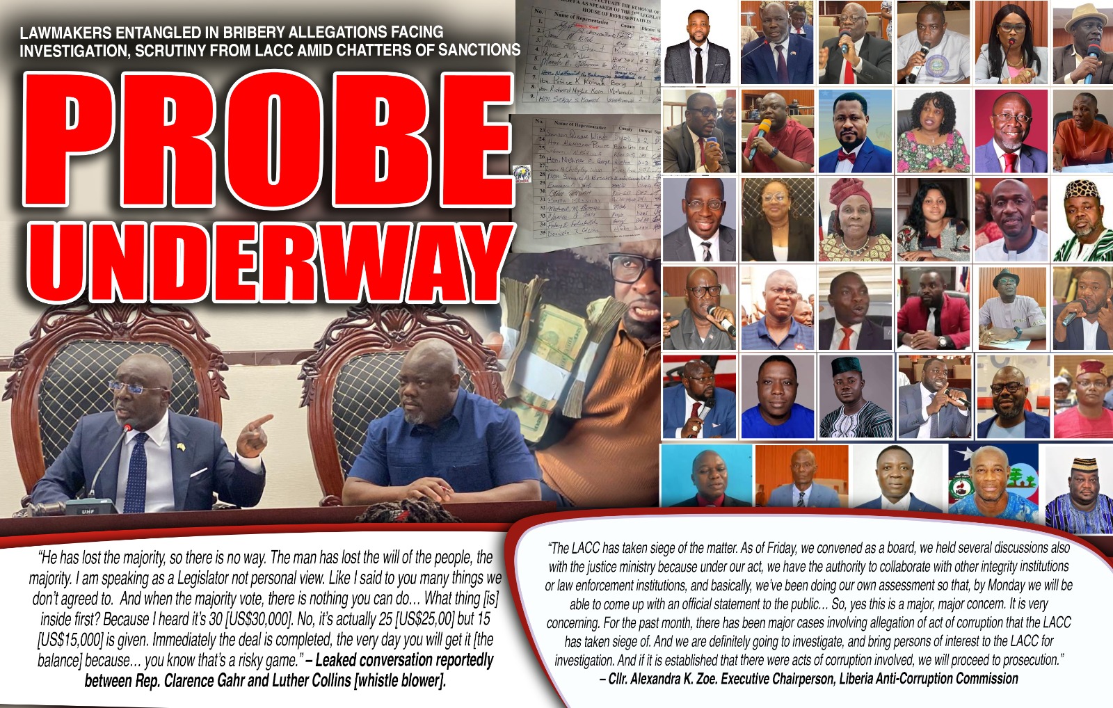 Liberia: Lawmakers Entangled in Bribery Allegations Facing Investigation, Scrutiny from LACC Amid Chatters of Sanctions