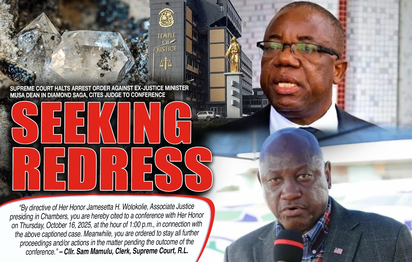 Liberia: Supreme Court Halts Arrest Order Against Ex-Justice Minister Musa Dean in Diamond Saga, Cites Judge to Conference