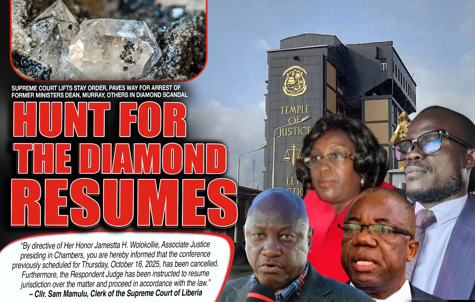 Liberia: Supreme Court Lifts Stay Order, Paves Way for Arrest of Former Ministers Dean, Murray, Others in Diamond Scandal