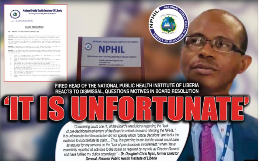 Liberia: Fired Head of the National Public Health Institute of Liberia Reacts to Dismissal, Questions Motives in Board Resolution