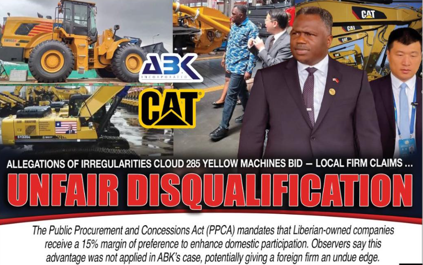 Liberia: Allegations of Irregularities Cloud 285 Yellow Machines Bid — Local Firm Claims