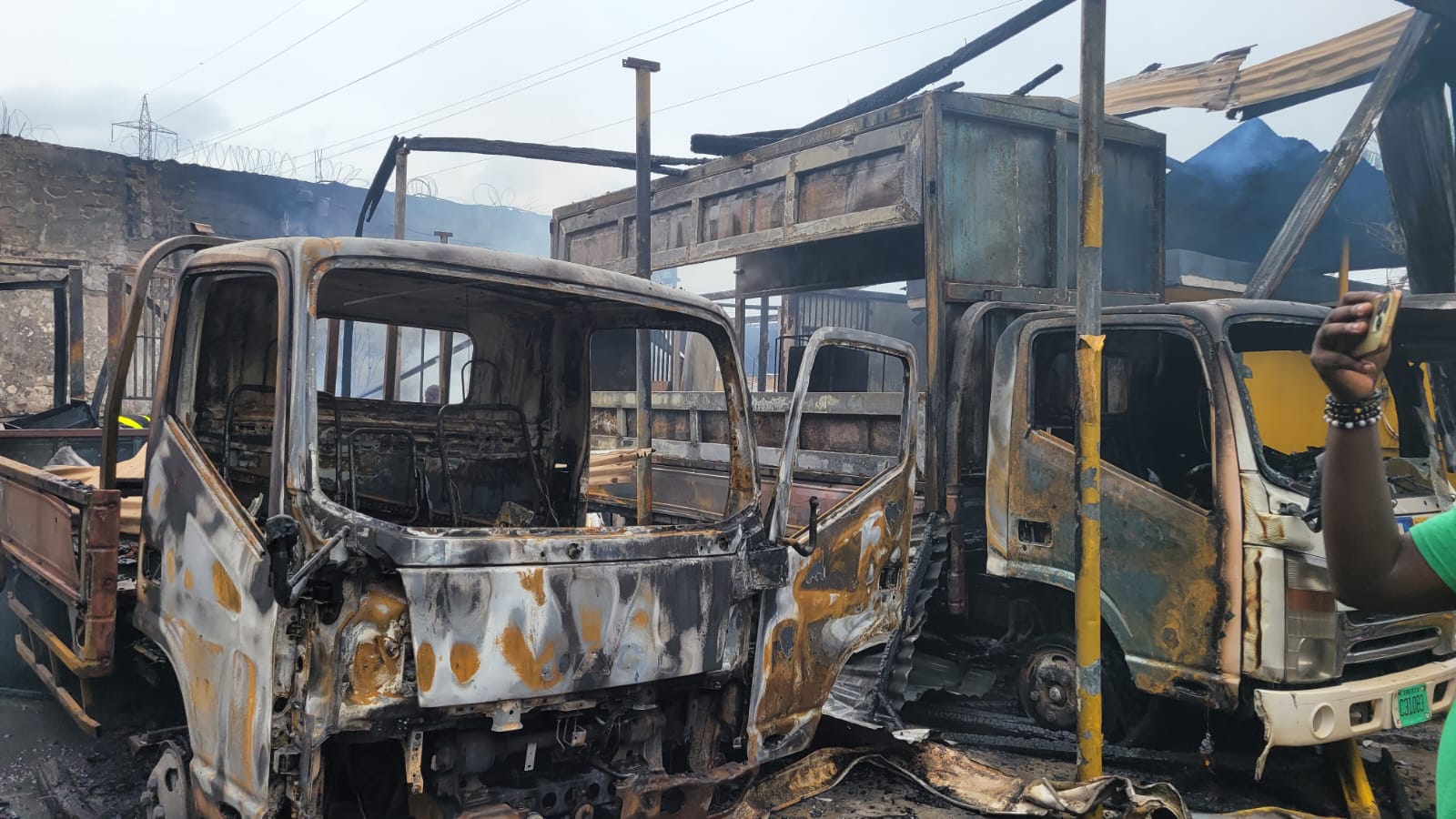 Fire started in external compound section