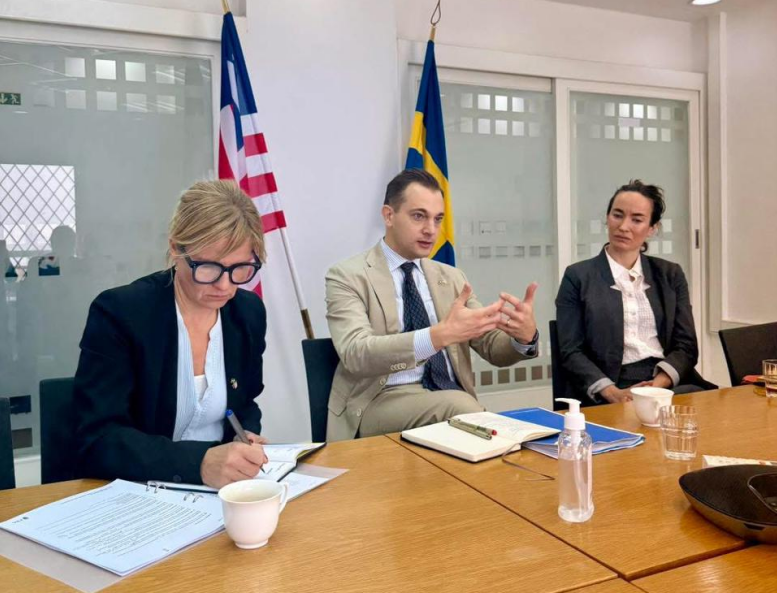 Swedish Embassy Welcomes FBA Director General to Liberia