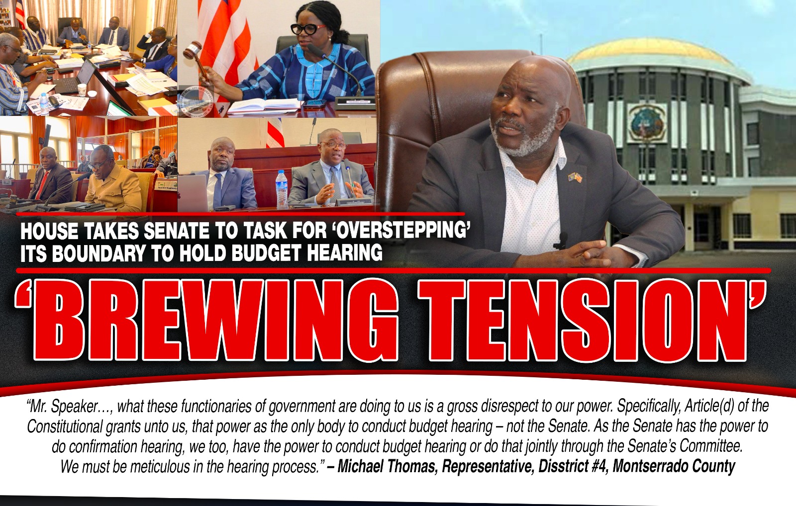 Liberia: House Takes Senate to Task for ‘Overstepping’ Its Boundary To Hold Budget Hearing