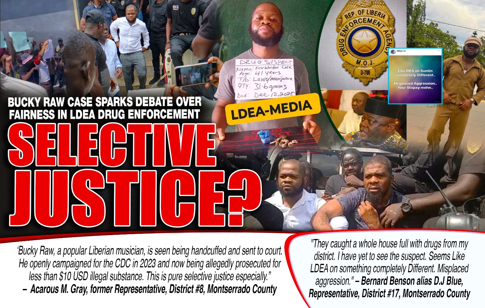 Liberia: Bucky Raw Case Sparks Debate Over Fairness in LDEA Drug Enforcement