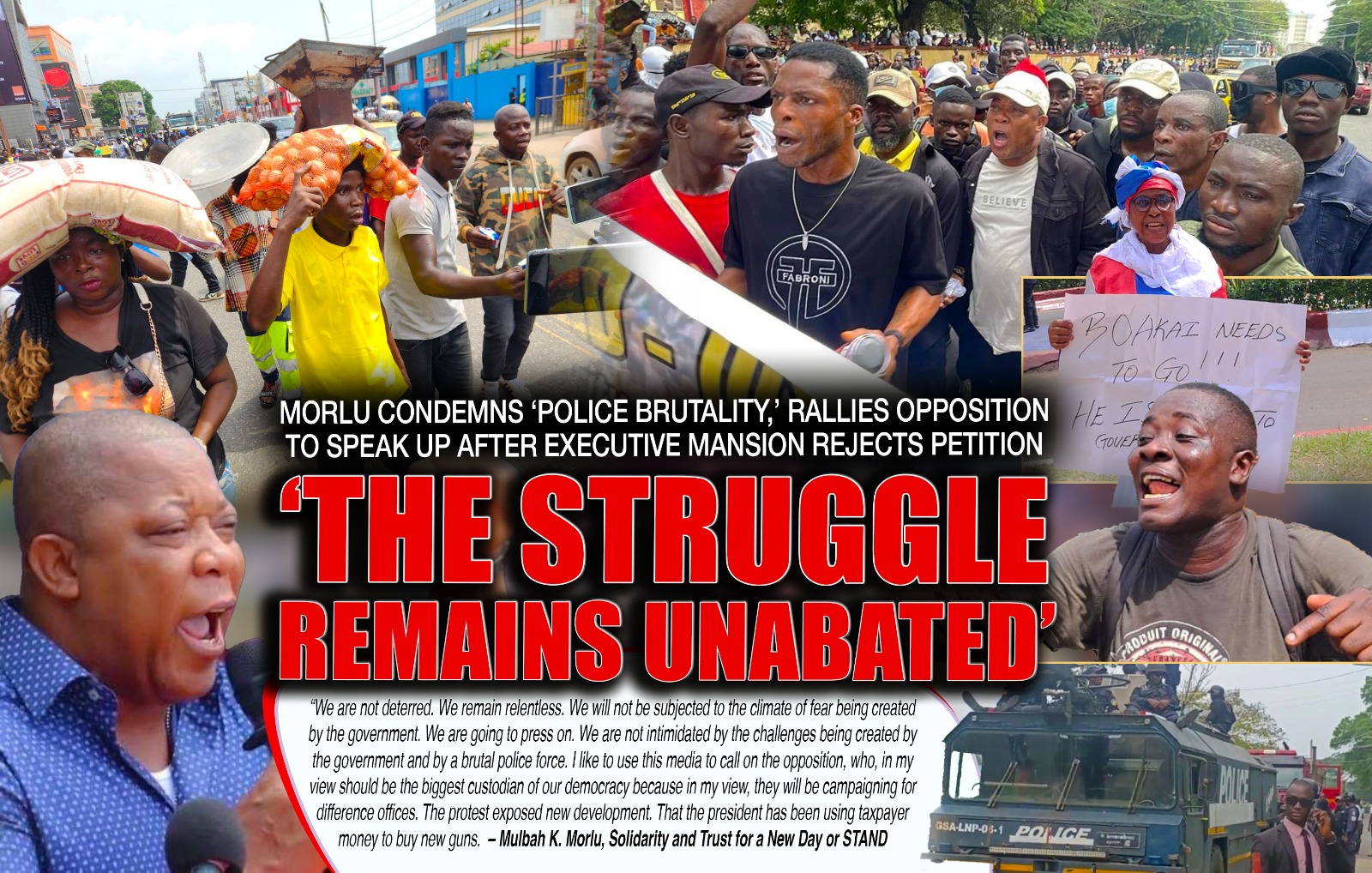 Liberia: Morlu Condemns ‘Police Brutality,’ Rallies Opposition to Speak Up After Executive Mansion Rejects Petition