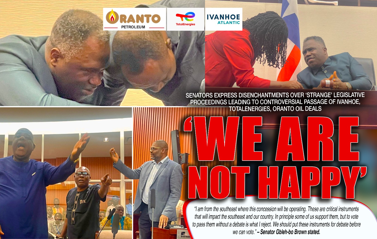 Liberia: Senators Express Disenchantments Over ‘Strange’ Legislative Proceedings Leading To Controversial Passage of Ivanhoe, Totalenergies, Oranto Oil Deals