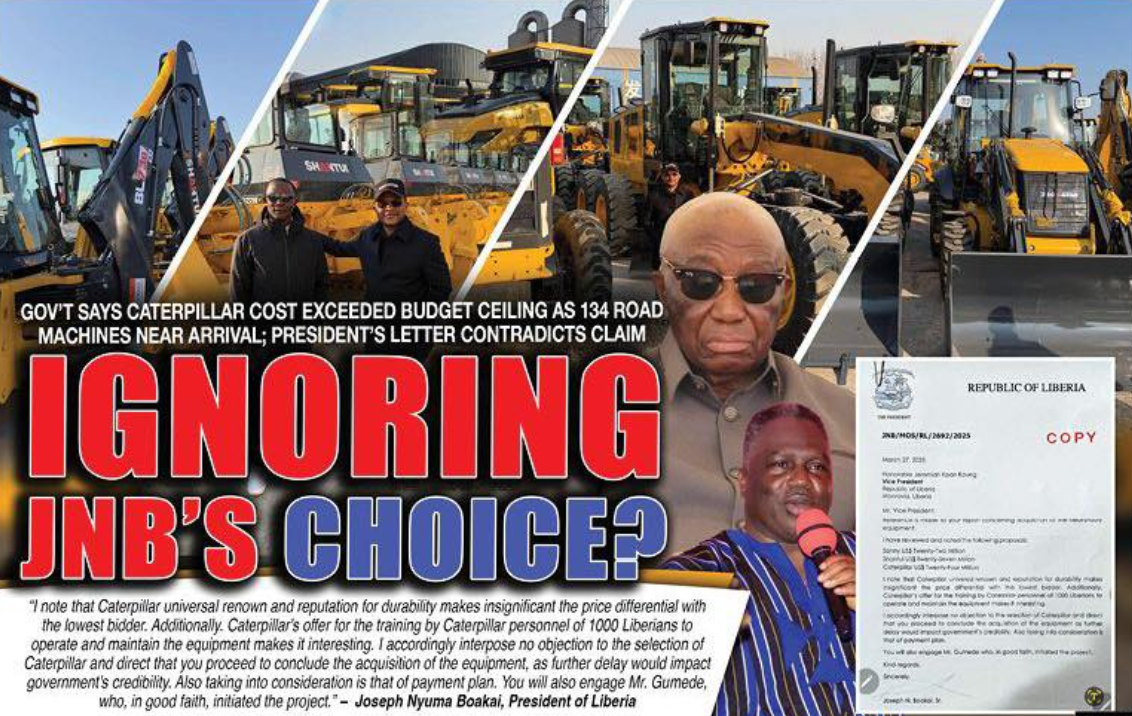Liberia: Gov’t Says Caterpillar Bid Exceeded Budget Ceiling as 134 Road Machines Near Arrival; President’s Letter Contradicts Claim
