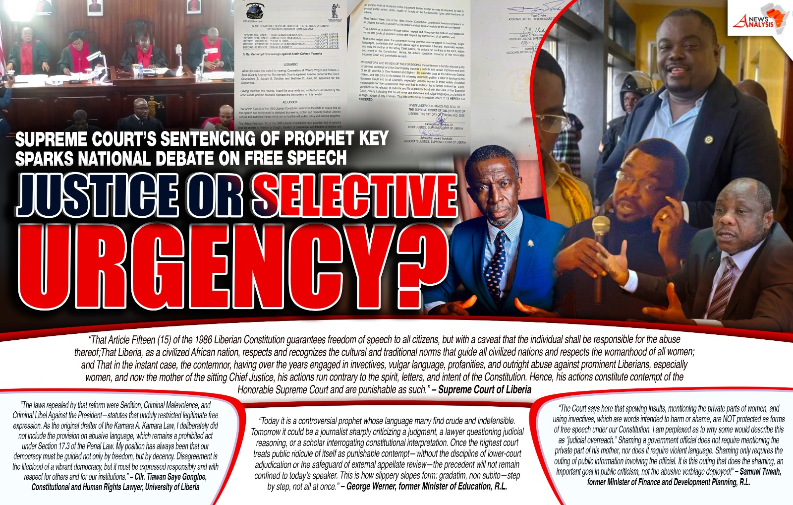 Liberia: Supreme Court’s Sentencing of Prophet Key Sparks National Debate on Free Speech