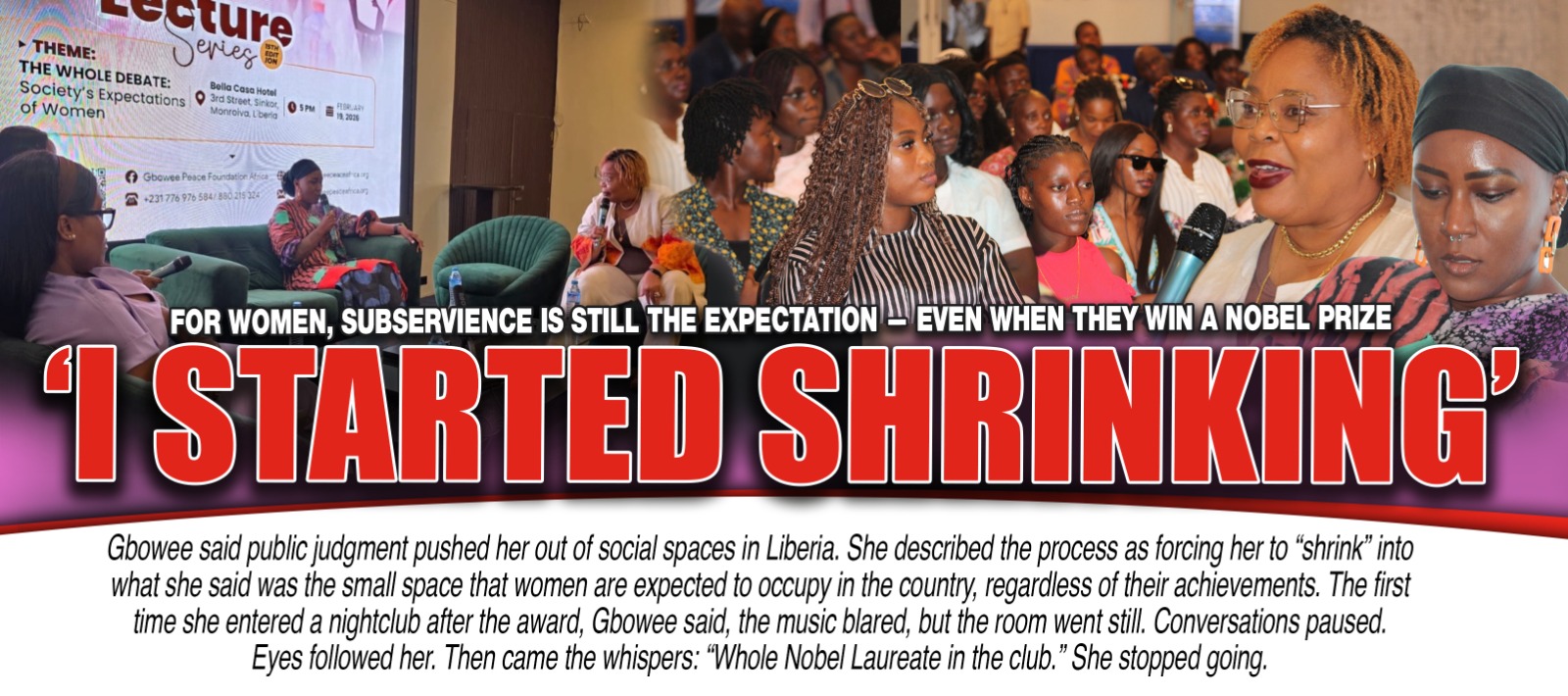 Liberia: For Women, Subservience Is Still the Expectation — Even When They Win a Nobel Prize