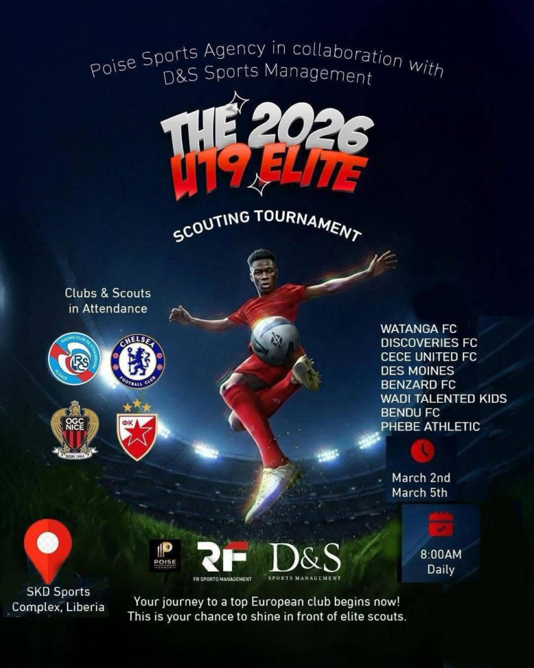 European Scouts Arrive in Liberia as U-19 Elite Scouting Tournament Kicks Off at SKD