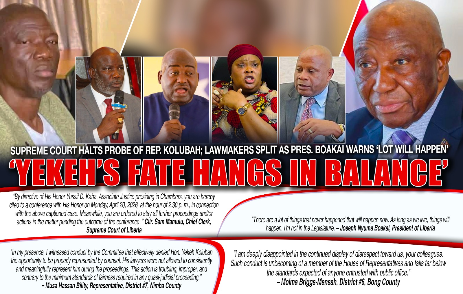 Liberia: Supreme Court Halts Probe of Rep. Kolubah; Lawmakers Split as Pres. Boakai Warns ‘Lot Will Happen’