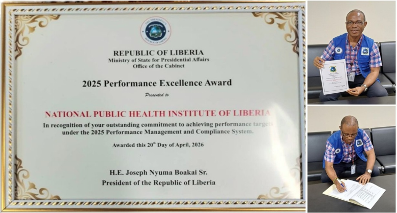 NPHIL Gets “Performance Excellence Award” from President Joseph Boakai for Progress under Dr. Dougbeh Chris Nyan’s Leadership