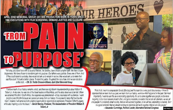 Liberia: April 22nd Memorial Group, Gee Bee Production Mark 46 Years Since 1980 Executions with Film Screening, Demand Justice and Closure
