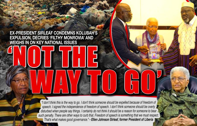 Liberia: Ex-President Sirleaf Condemns Kolubah’s Expulsion, Decries ‘Filthy Monrovia’ and Weighs In on Key National Issues