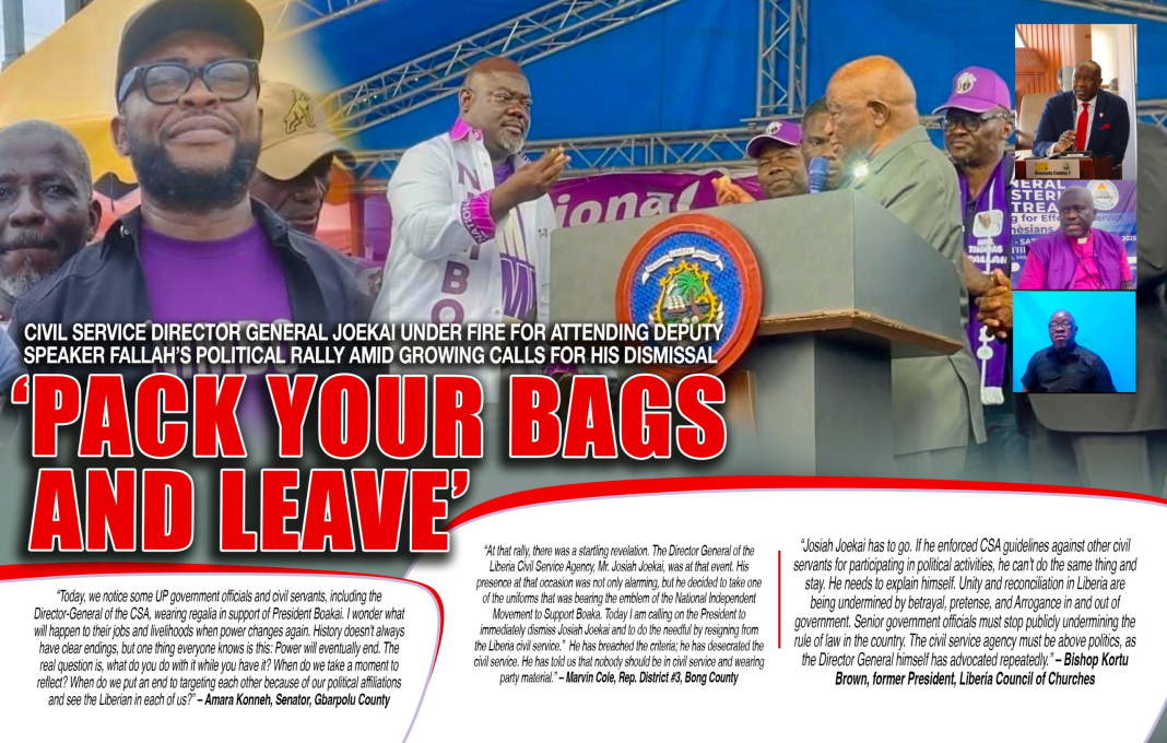 Liberia: Civil Service Director General Joekai Under Fire for Attending Deputy Speaker Fallah’s Political Rally Amid Growing Calls for His Dismissal