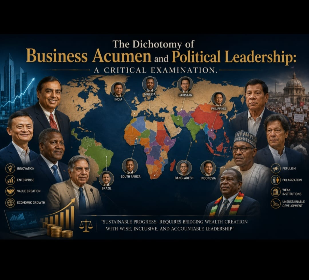 The Dichotomy of Business Acumen and Political Leadership: A Critical Examination: