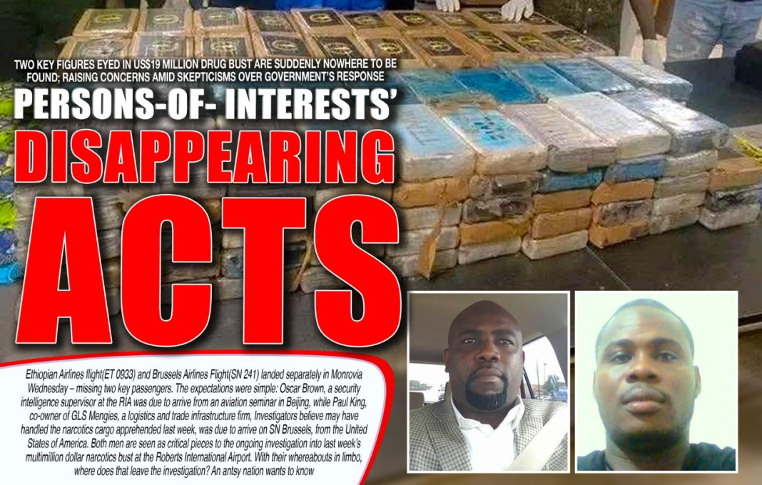 Liberia: Two Key Persons Of Interest In US$19Million Drug Bust Are Suddenly Nowhere To Be Found; Raising Concerns Amid Skepticisms Over Government’s Response