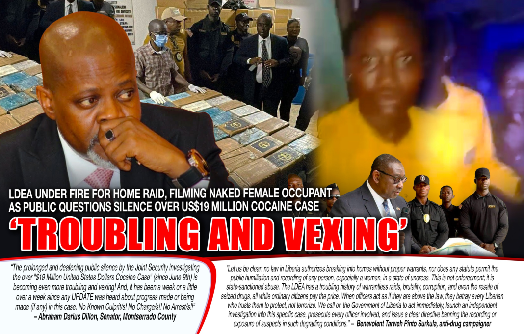Liberia: LDEA Under Fire for Home Raid, Filming Naked Female Occupant as Public Questions Silence Over US$19 Million Cocaine Case