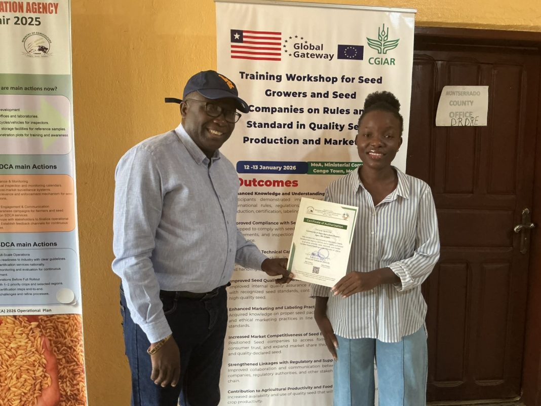 CHAP Agro Among First Eight Companies Certified by Liberia’s New Seed Development and Certification Agency