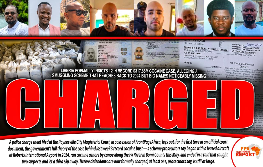 Liberia formally Indicts 12 in Record $317.68M Cocaine Case, Alleging a Smuggling Scheme that Reaches Back to 2024 but Big Names Noticeably Missing