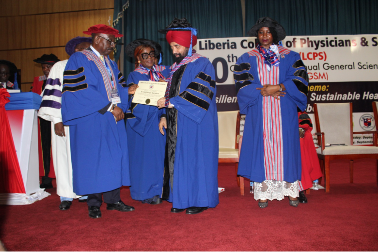 Liberia: Jeety Receives “Honorary Fellowship” from Liberia’s Medical Body — As LCPS Cites Decades of Contributions to Health Sector