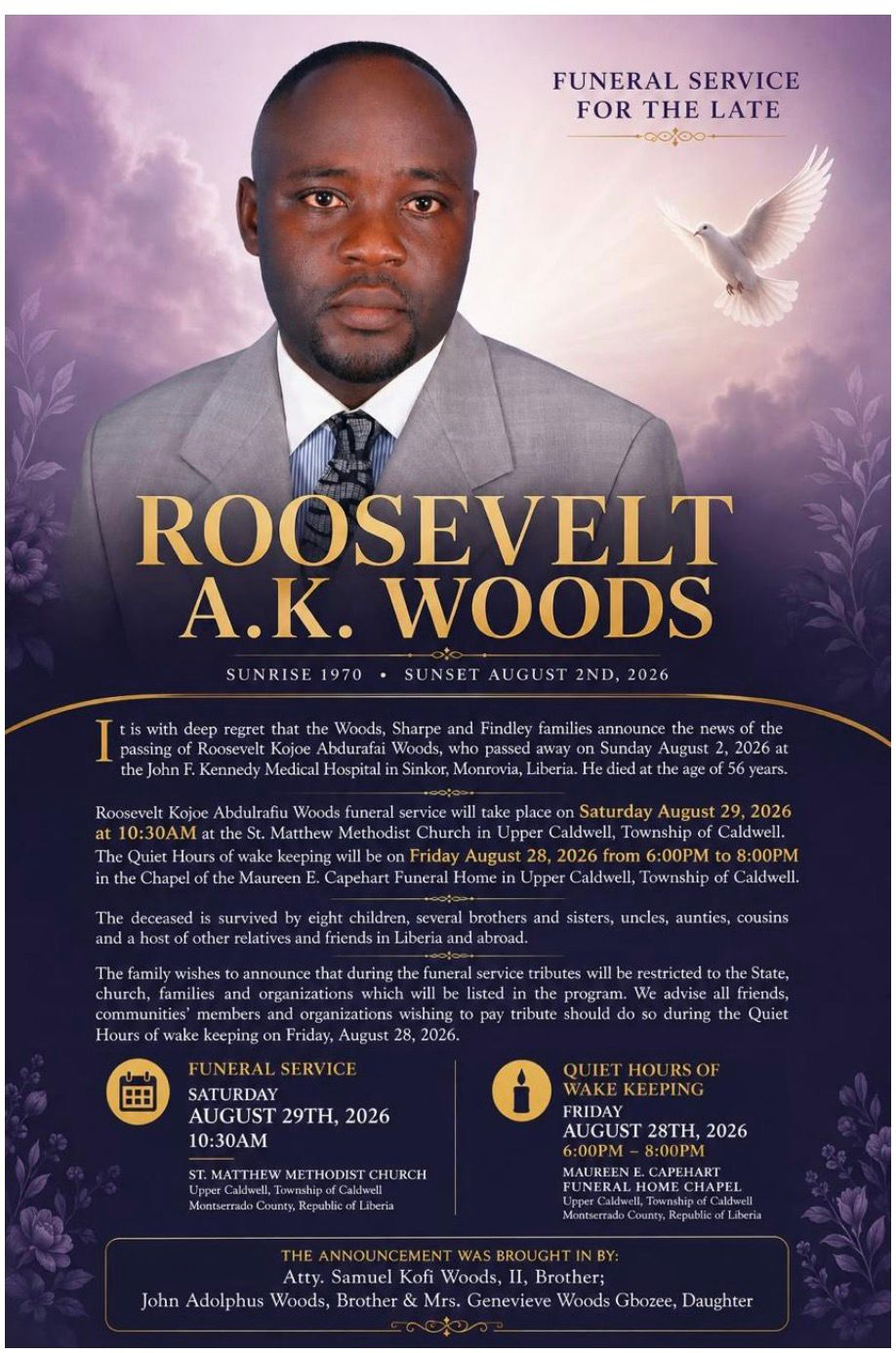 Kofi Woods Pays Tribute to Fallen Brother: ‘Roosevelt A.K. Woods Was a Soldier on the Frontline of the Woods Family’