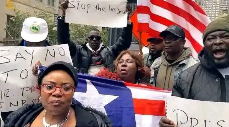 Liberians Protest at UN Headquarters and Outside President Boakai’s Hotel Over Drugs and “Selective Justice”