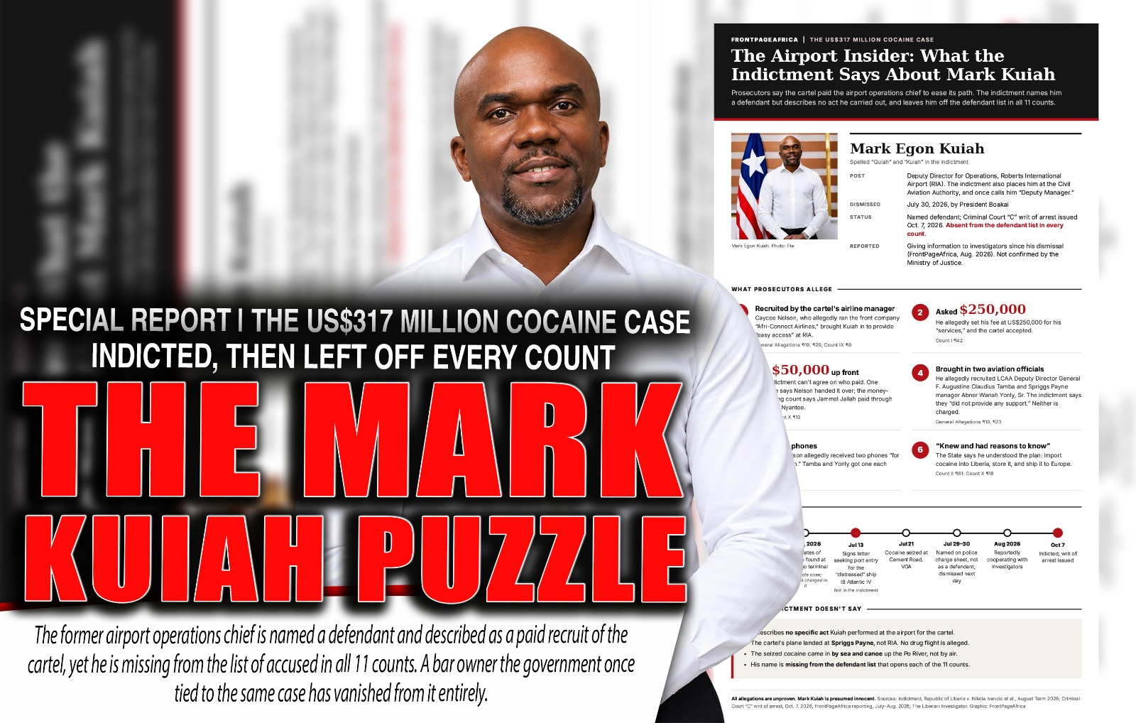 Liberia: Mark Quiah Named in Drug Indictment, Missing From Counts